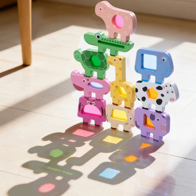 Kids Educational Box - Mainan Susun Balok Akrilik Bentuk Hewan