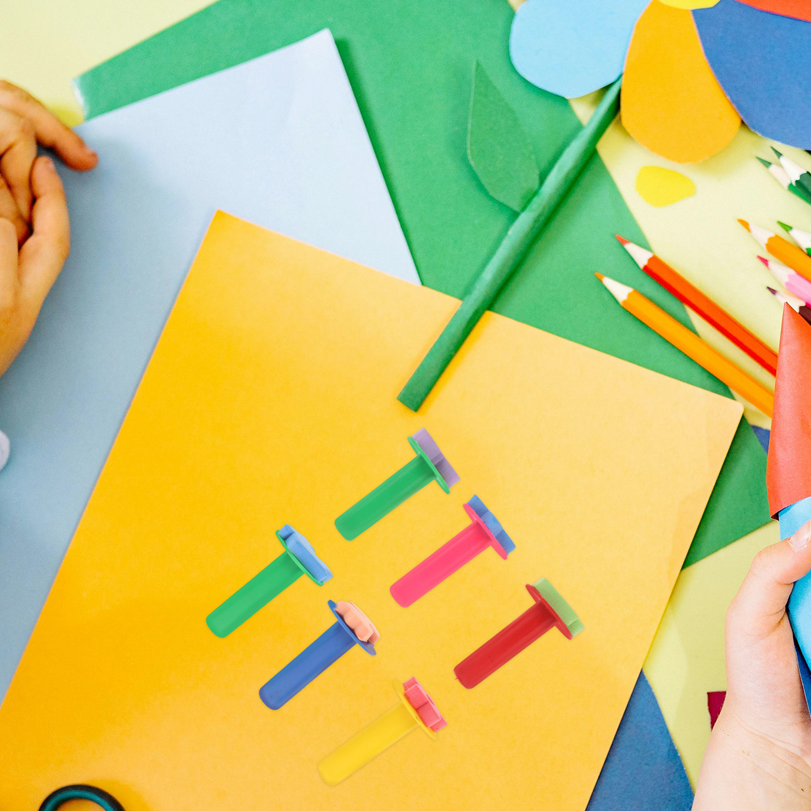 Kids Education Tools - 6 Buah Set Stempel Spons Anak-anak