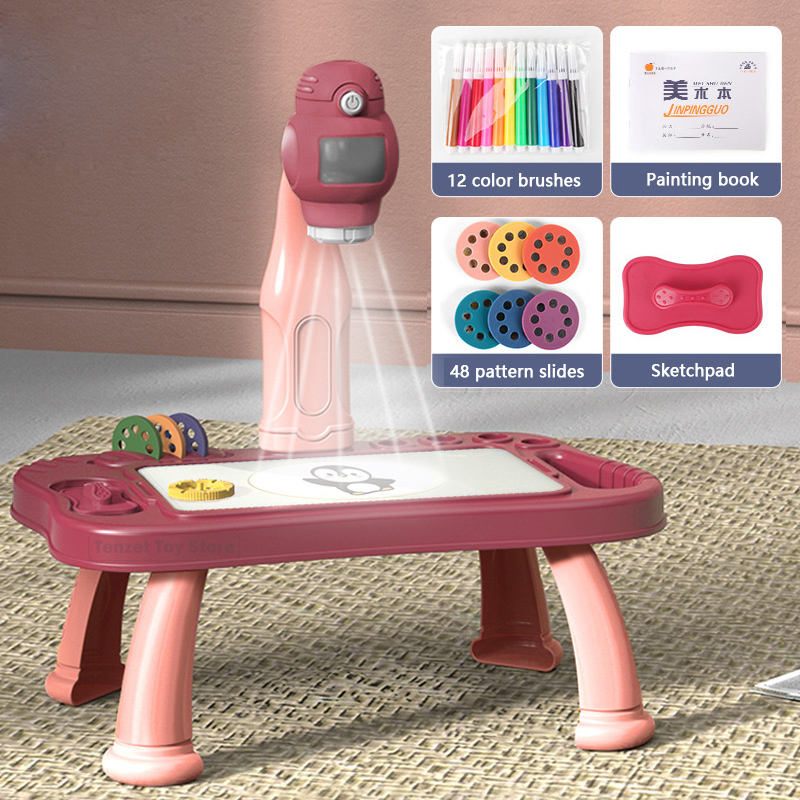 Kids Education Tools - Proyektor Pintar Set Meja Lukisan Anak-anak