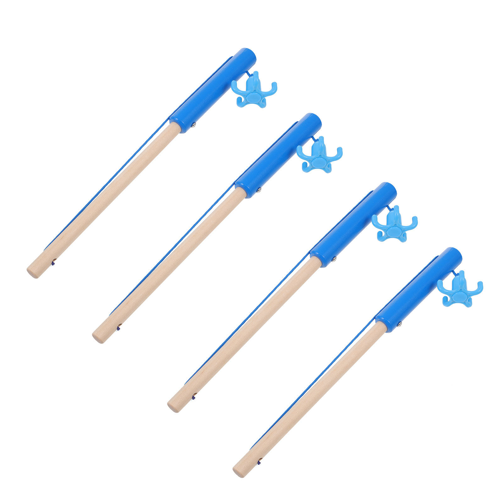 Kids Education Tips - 4Pcs Set Joran Pancing Kayu Kreatif
