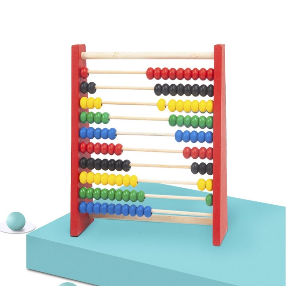 Kids Education Calculator - Sempoa kayu tahan lama merah biru