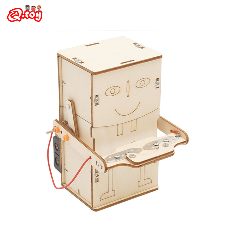 Kids Education Money - Kayu bertenaga listrik makan koin Robot