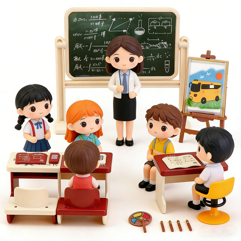 Set Furnitur Kelas Miniatur Me - Kids Education Classes ulasan dan harga