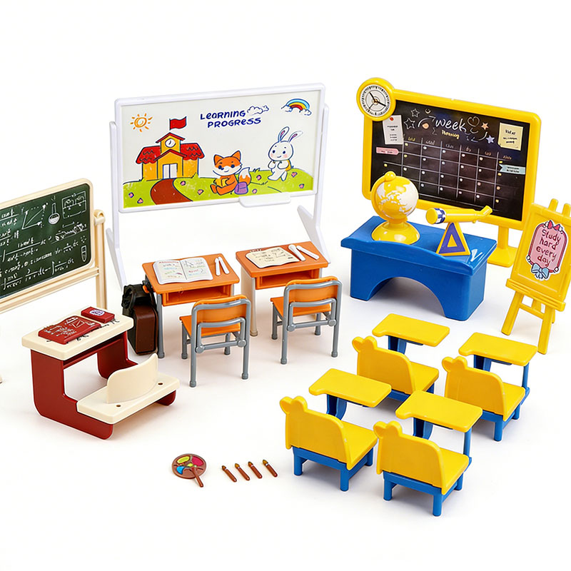 Set Furnitur Kelas Miniatur Me - Kids Education Classes ulasan dan harga