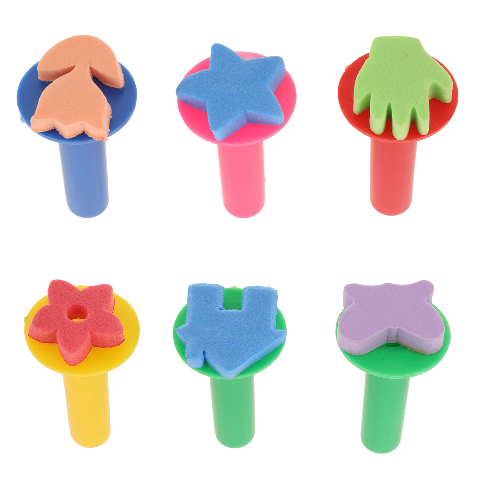 6 Buah Set Stempel Spons Anak- - Kids Education Tools ulasan dan harga