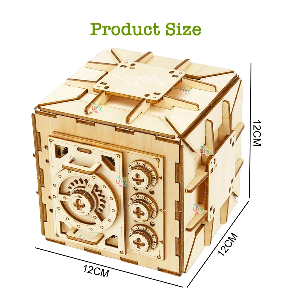 URY 3D Puzzle kayu Kata sandi  - Kids Education Money ulasan dan harga