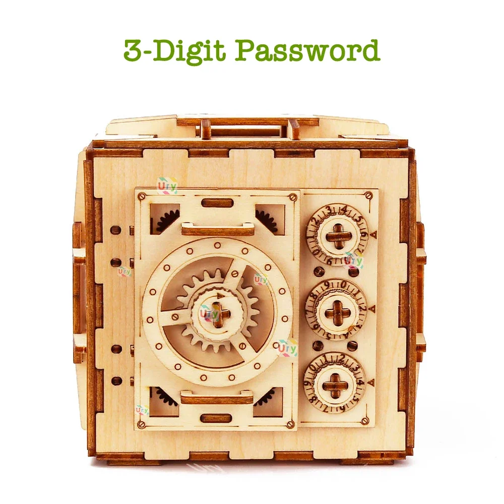 URY 3D Puzzle kayu Kata sandi  - Kids Education Money ulasan dan harga