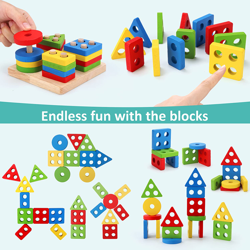 Mainan kayu Montessori, 5-6 bu - Kids Educational Box ulasan dan harga