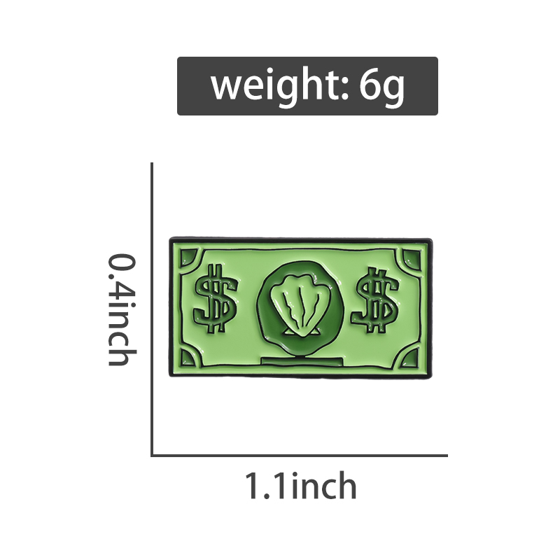Green USD lambang Enamel Pin k - Kids Education Money ulasan dan harga