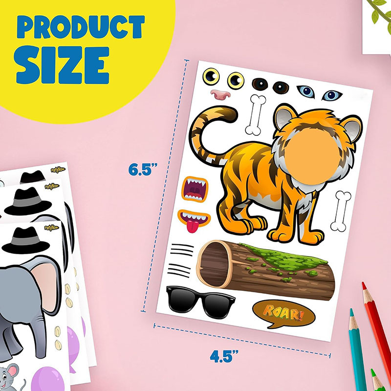 Stiker binatang kartun Safari  - Kids Education Money ulasan dan harga